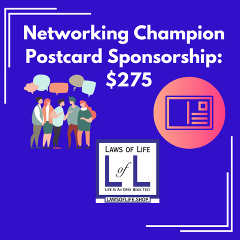 Laws of Life Community Postcard Sponsorship  ($275)