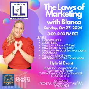 Laws of Marketing Class with Blanca - $10 for 2 hour class