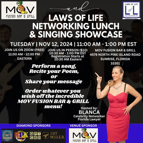 General Admission to the IN PERSON Laws of Life Event ($10)