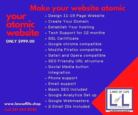 Your Atomic Website- $999.00